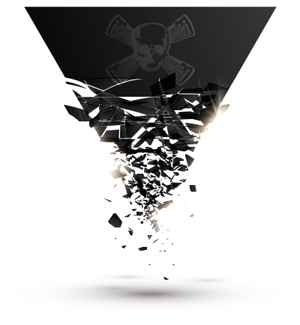 Shattering Black Triangle with Logo Shattering Black Triangle with Logo